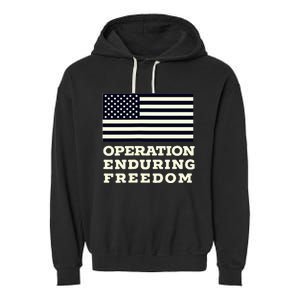 Operation Enduring Freedom Oef Veteran Garment-Dyed Fleece Hoodie