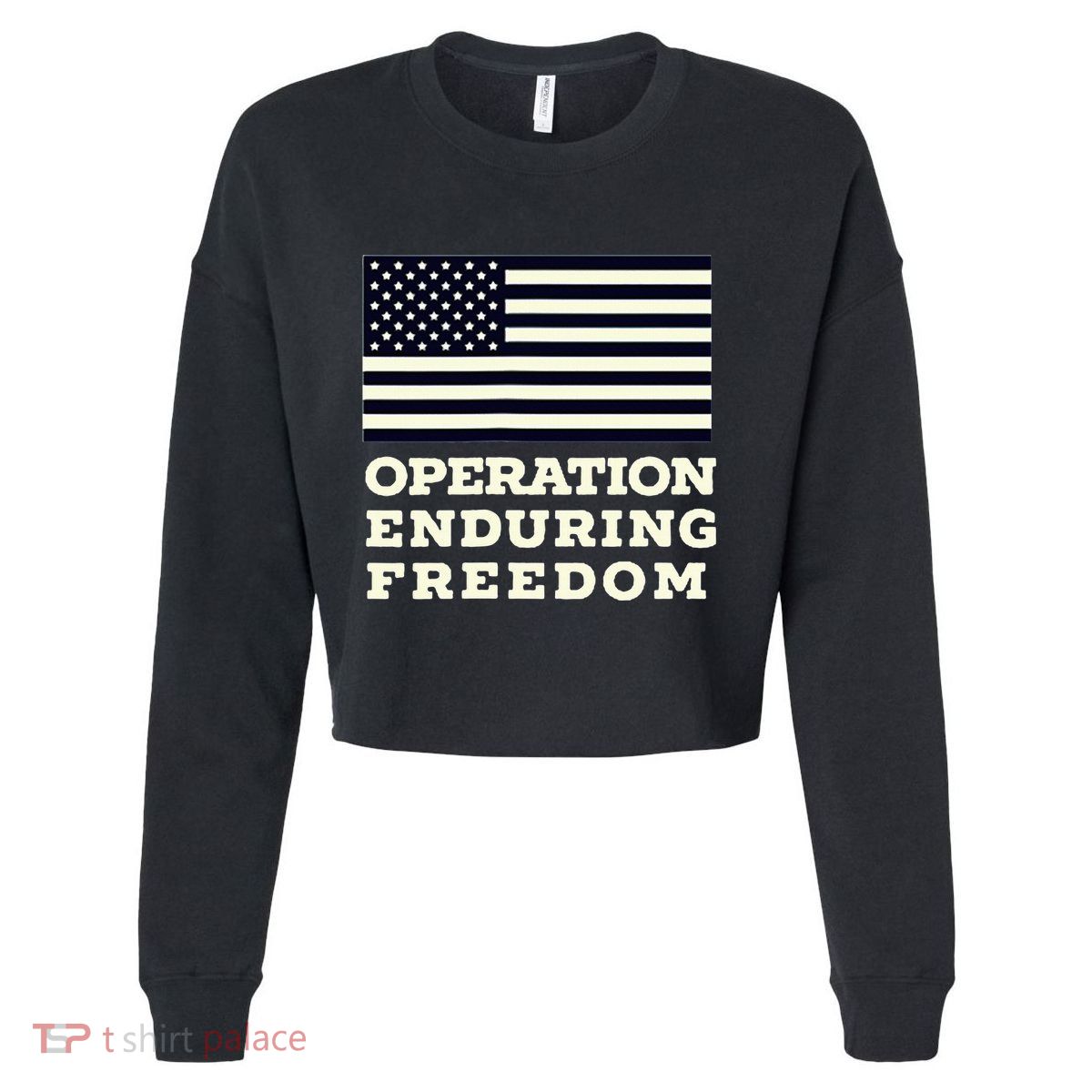Operation Enduring Freedom Oef Veteran Cropped Pullover Crew