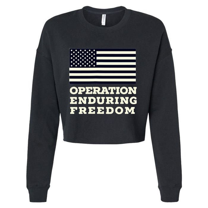 Operation Enduring Freedom Oef Veteran Cropped Pullover Crew