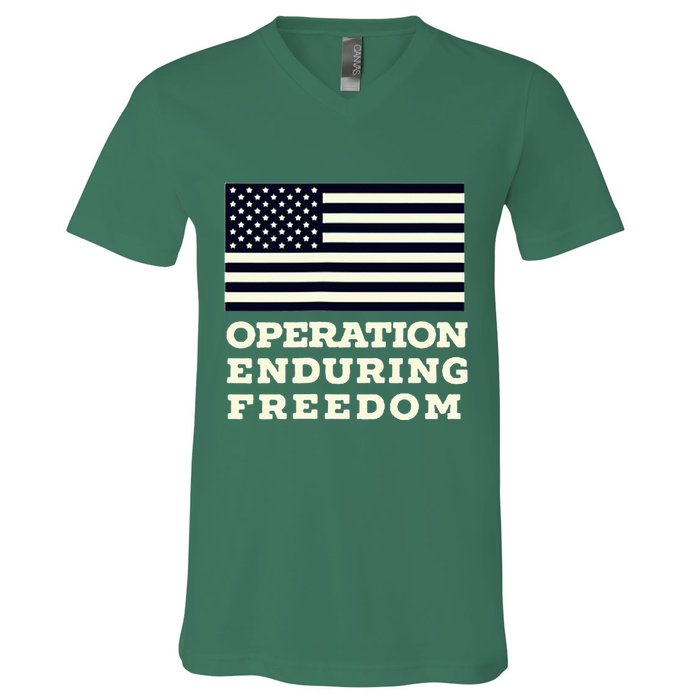 Operation Enduring Freedom Oef Veteran V-Neck T-Shirt