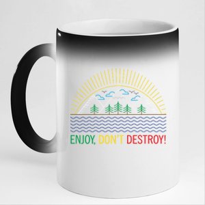 Outdoor Enthusiast Green Living Climate Change Save Earth Gift 11oz Black Color Changing Mug