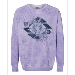 OdinS Eye Graphic Viking Northman Art Colorblast Crewneck Sweatshirt