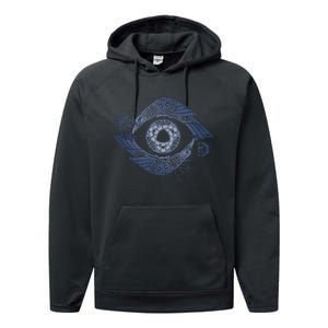 OdinS Eye Graphic Viking Northman Art Performance Fleece Hoodie