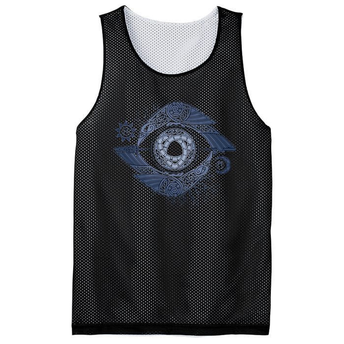 OdinS Eye Graphic Viking Northman Art Mesh Reversible Basketball Jersey Tank