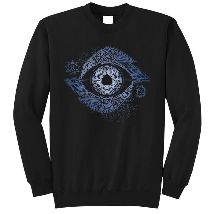 OdinS Eye Graphic Viking Northman Art Tall Sweatshirt