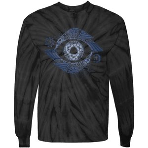 OdinS Eye Graphic Viking Northman Art Tie-Dye Long Sleeve Shirt