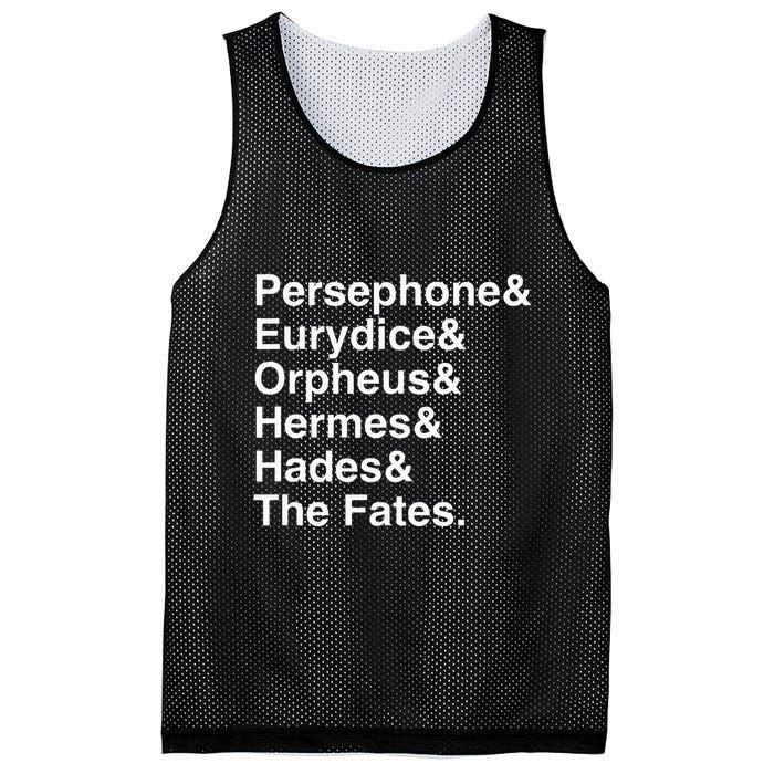 Orpheus Eurydice Hadestown Broadway Musical Theatre Mesh Reversible Basketball Jersey Tank