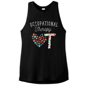 OT Exercise Heart OTA Therapy Exercise Occupational Therapy Ladies PosiCharge Tri-Blend Wicking Tank