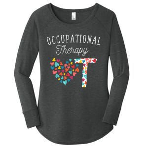 OT Exercise Heart OTA Therapy Exercise Occupational Therapy Women's Perfect Tri Tunic Long Sleeve Shirt