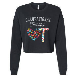 OT Exercise Heart OTA Therapy Exercise Occupational Therapy Cropped Pullover Crew