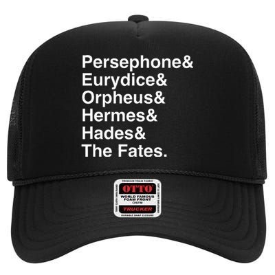 Orpheus Eurydice Hadestown Broadway Musical Theatre High Crown Mesh Back Trucker Hat