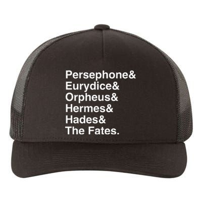 Orpheus Eurydice Hadestown Broadway Musical Theatre Yupoong Adult 5-Panel Trucker Hat