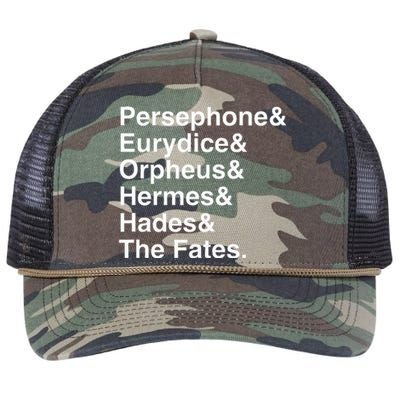 Orpheus Eurydice Hadestown Broadway Musical Theatre Retro Rope Trucker Hat Cap