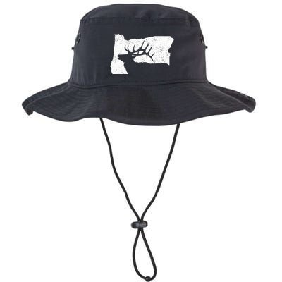 Oregon Elk Hunting Bull Elk State Shape Bucket Hat