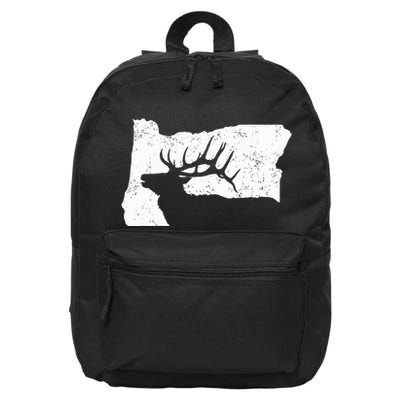 Oregon Elk Hunting Bull Elk State Shape 16 in Basic Backpack