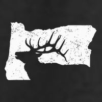Oregon Elk Hunting Bull Elk State Shape Golf Towel
