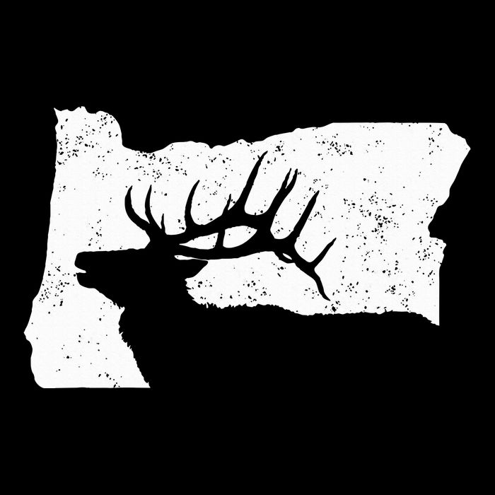 Oregon Elk Hunting Bull Elk State Shape Crop Top