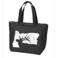 Oregon Elk Hunting Bull Elk State Shape Zip Tote Bag