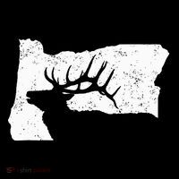 Oregon Elk Hunting Bull Elk State Shape Zip Tote Bag