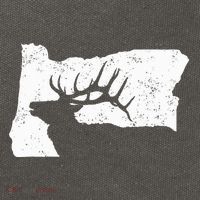 Oregon Elk Hunting Bull Elk State Shape Cotton Canvas Backpack