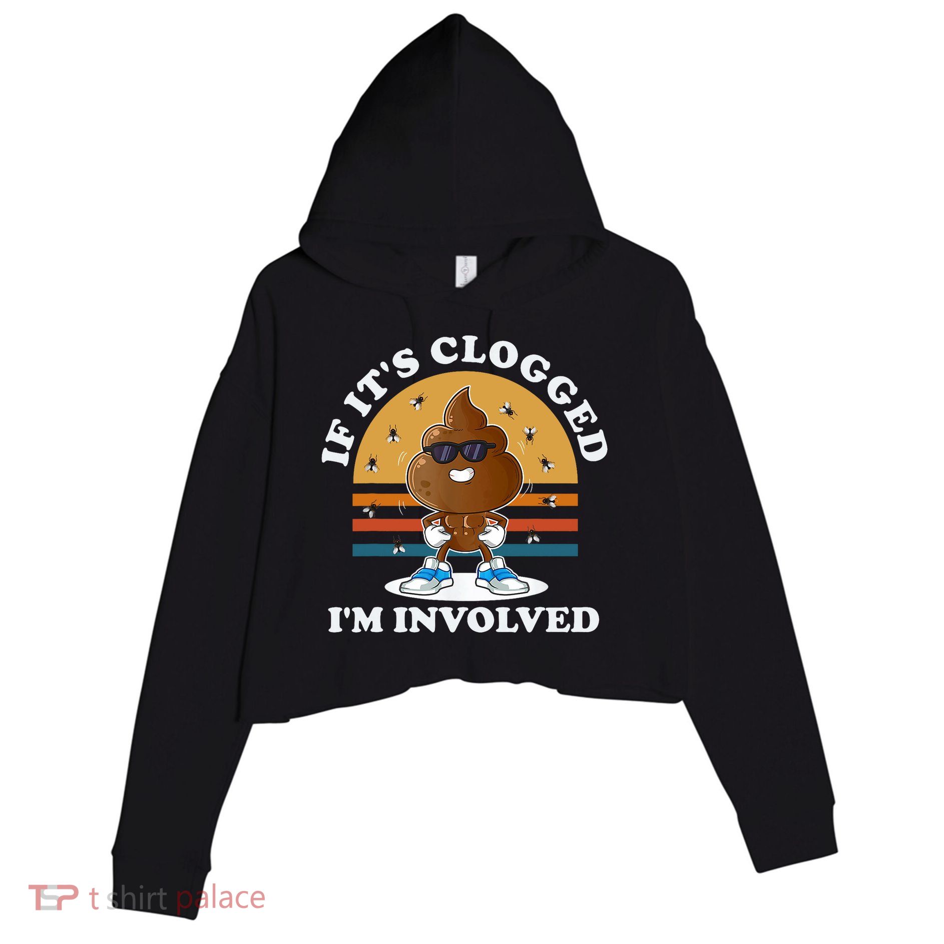Offensive Embarrassing Inappropriate Crop Fleece Hoodie