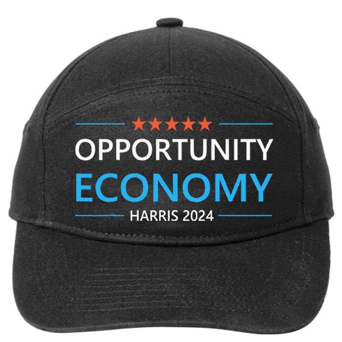 Opportunity Economy Kamala Harris 2024 Harris Walz 7-Panel Snapback Hat