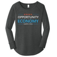 Opportunity Economy Kamala Harris 2024 Harris Walz Women's Perfect Tri Tunic Long Sleeve Shirt