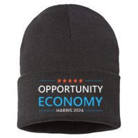 Opportunity Economy Kamala Harris 2024 Harris Walz Sustainable Knit Beanie