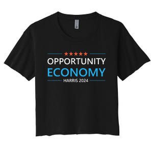 Opportunity Economy Kamala Harris 2024 Harris Walz Women's Crop Top Tee