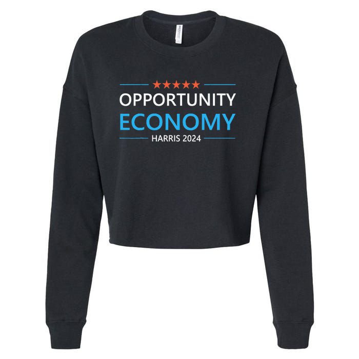 Opportunity Economy Kamala Harris 2024 Harris Walz Cropped Pullover Crew