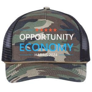 Opportunity Economy Kamala Harris 2024 Harris Walz Retro Rope Trucker Hat Cap