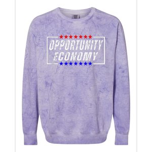 Opportunity Economy Kamala Harris Supporters Colorblast Crewneck Sweatshirt