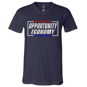 Opportunity Economy Kamala Harris Supporters V-Neck T-Shirt