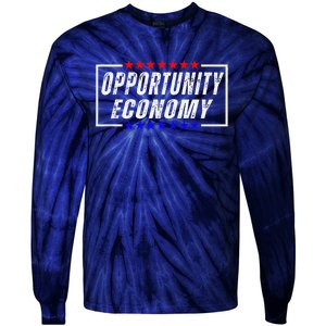 Opportunity Economy Kamala Harris Supporters Tie-Dye Long Sleeve Shirt