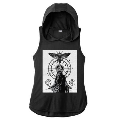 Occult Esoteric Mysticism Gothic Unholy Dark Aesthetic Goth Ladies PosiCharge Tri-Blend Wicking Draft Hoodie Tank