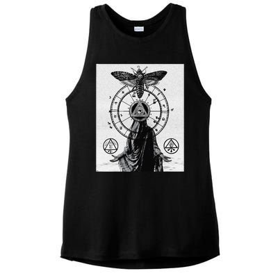 Occult Esoteric Mysticism Gothic Unholy Dark Aesthetic Goth Ladies PosiCharge Tri-Blend Wicking Tank