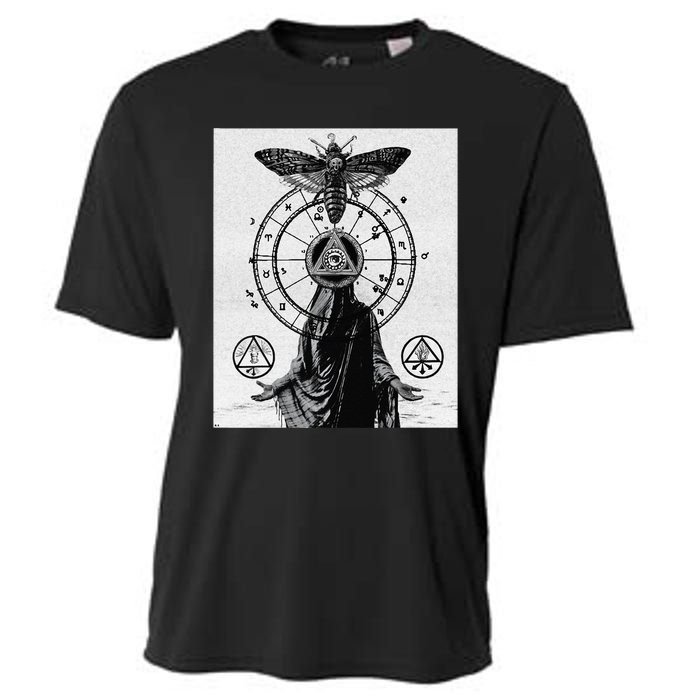 Occult Esoteric Mysticism Gothic Unholy Dark Aesthetic Goth Cooling Performance Crew T-Shirt