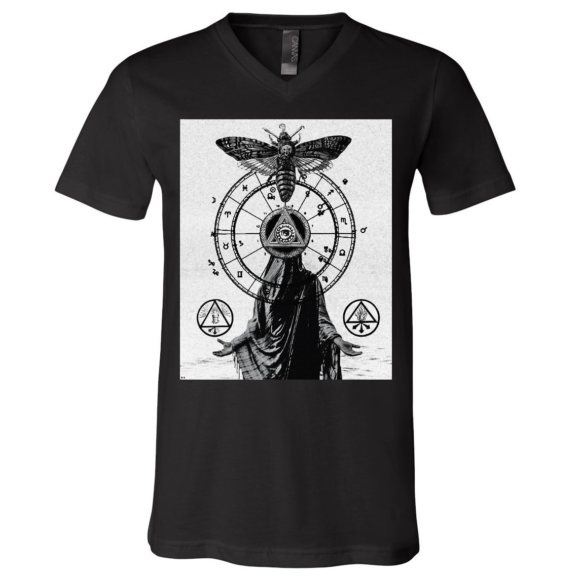 Occult Esoteric Mysticism Gothic Unholy Dark Aesthetic Goth V-Neck T-Shirt