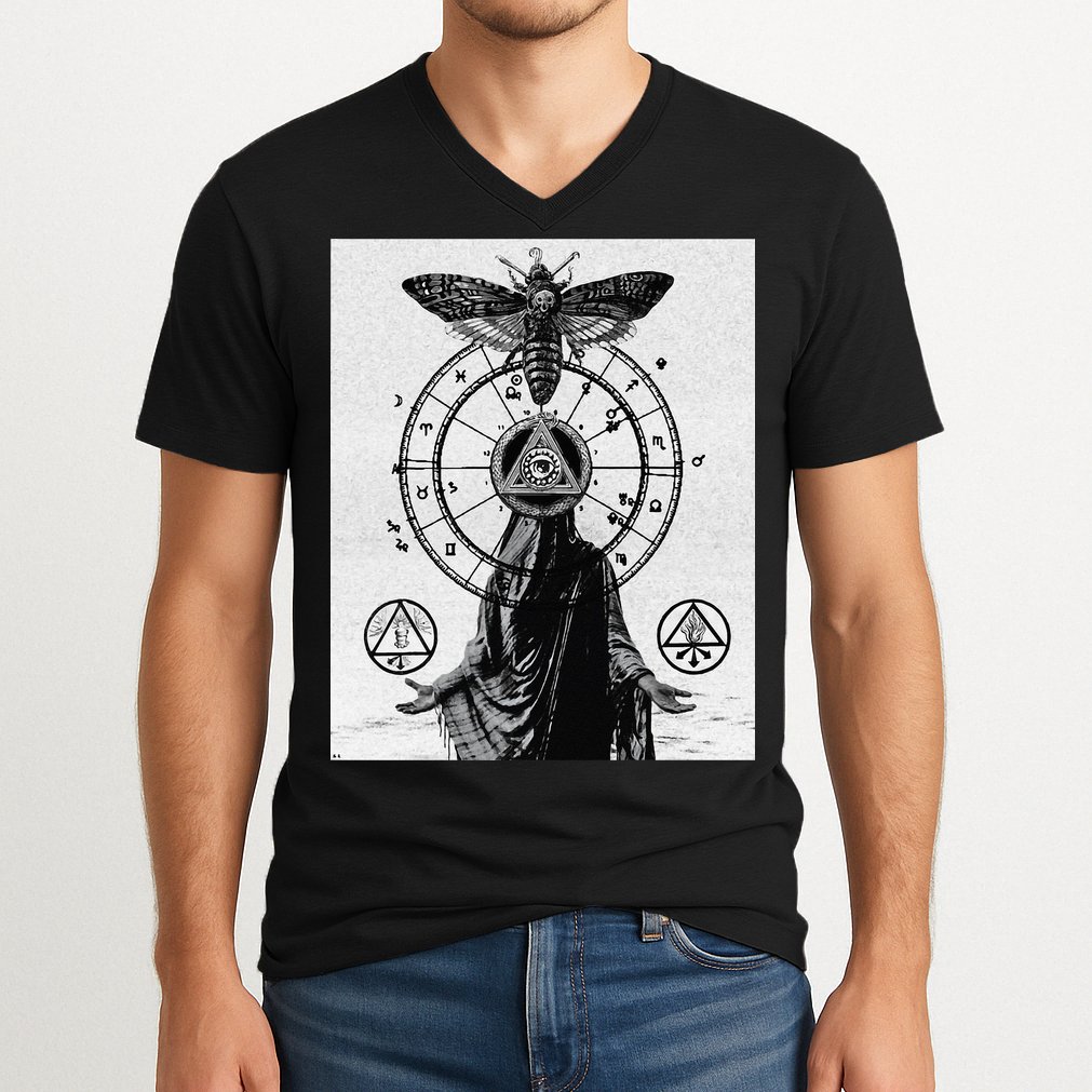 Occult Esoteric Mysticism Gothic Unholy Dark Aesthetic Goth V-Neck T-Shirt