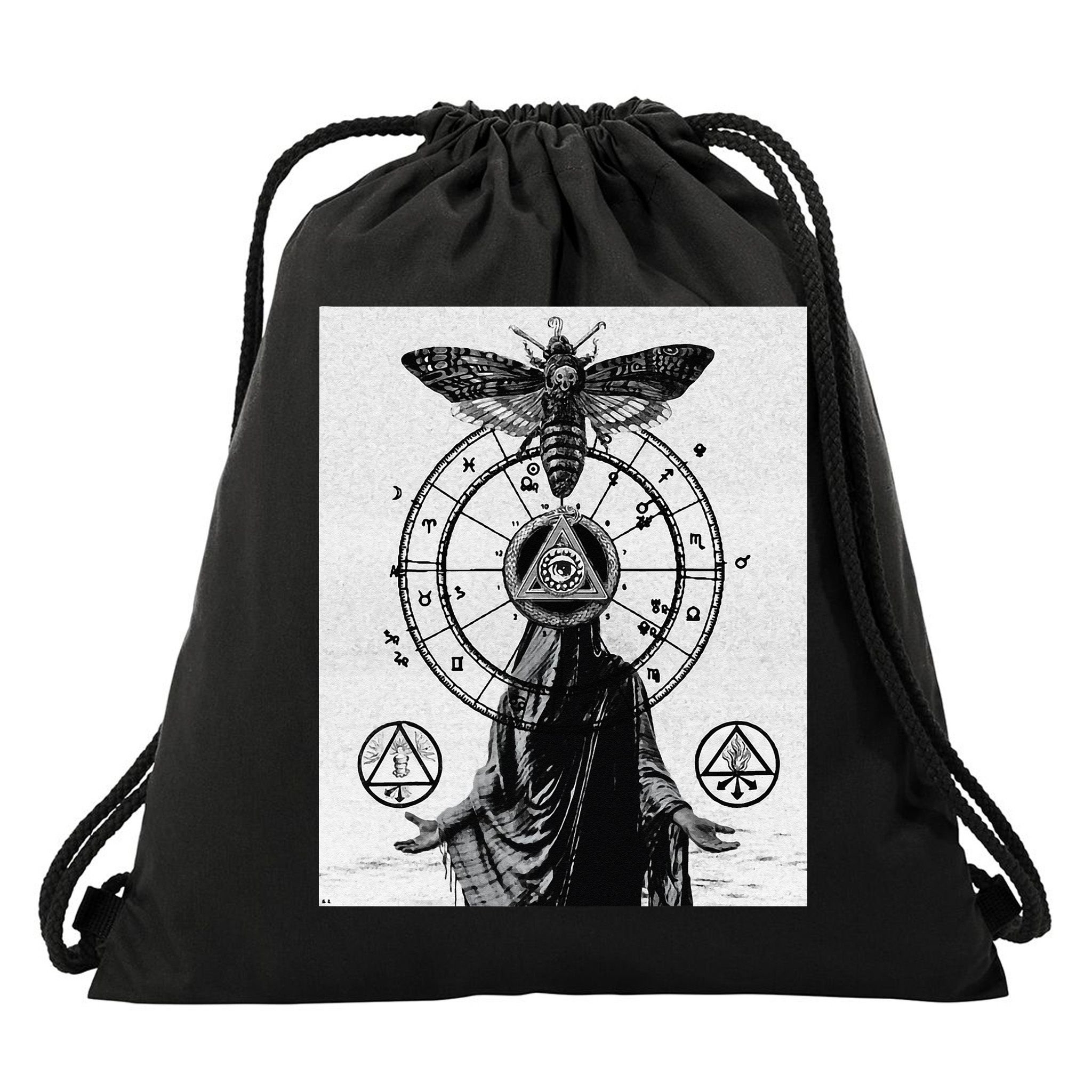 Occult Esoteric Mysticism Gothic Unholy Dark Aesthetic Goth Drawstring Bag