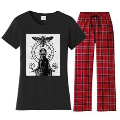 Occult Esoteric Mysticism Gothic Unholy Dark Aesthetic Goth Women's Flannel Pajama Set