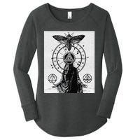 Occult Esoteric Mysticism Gothic Unholy Dark Aesthetic Goth Women's Perfect Tri Tunic Long Sleeve Shirt