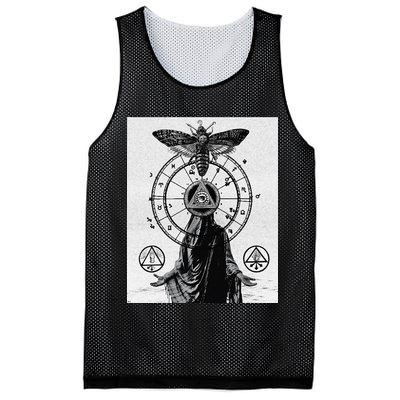 Occult Esoteric Mysticism Gothic Unholy Dark Aesthetic Goth Mesh Reversible Basketball Jersey Tank