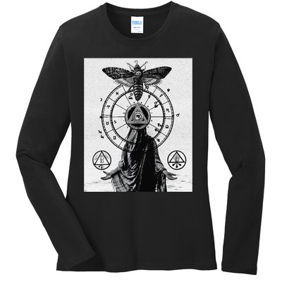 Occult Esoteric Mysticism Gothic Unholy Dark Aesthetic Goth Ladies Long Sleeve Shirt