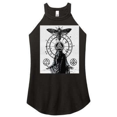 Occult Esoteric Mysticism Gothic Unholy Dark Aesthetic Goth Women's Perfect Tri Rocker Tank