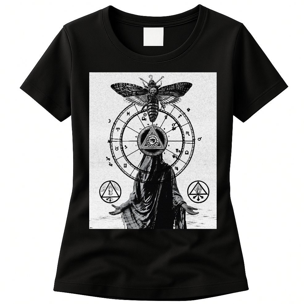 Occult Esoteric Mysticism Gothic Unholy Dark Aesthetic Goth Womens T-Shirt