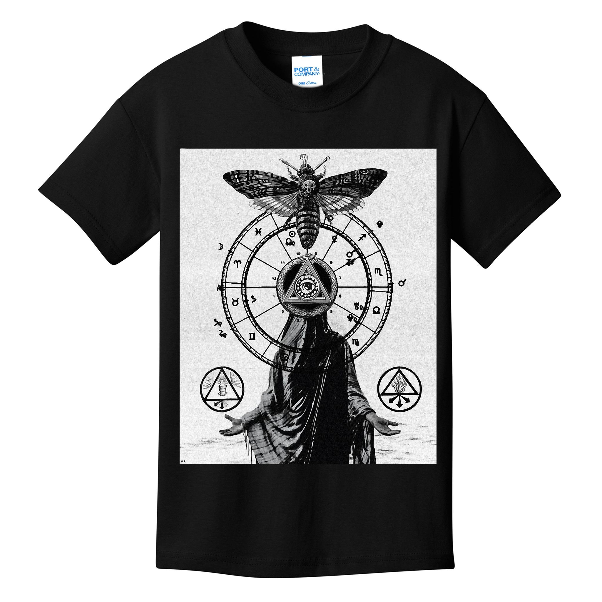 Occult Esoteric Mysticism Gothic Unholy Dark Aesthetic Goth Kids T-Shirt