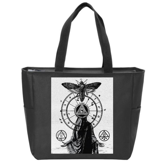 Occult Esoteric Mysticism Gothic Unholy Dark Aesthetic Goth Zip Tote Bag