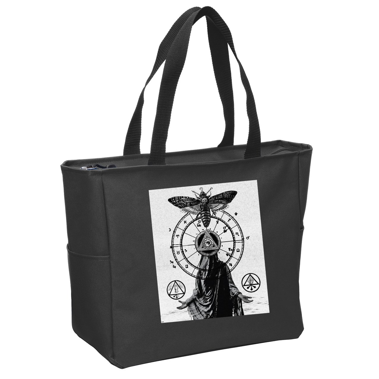 Occult Esoteric Mysticism Gothic Unholy Dark Aesthetic Goth Zip Tote Bag