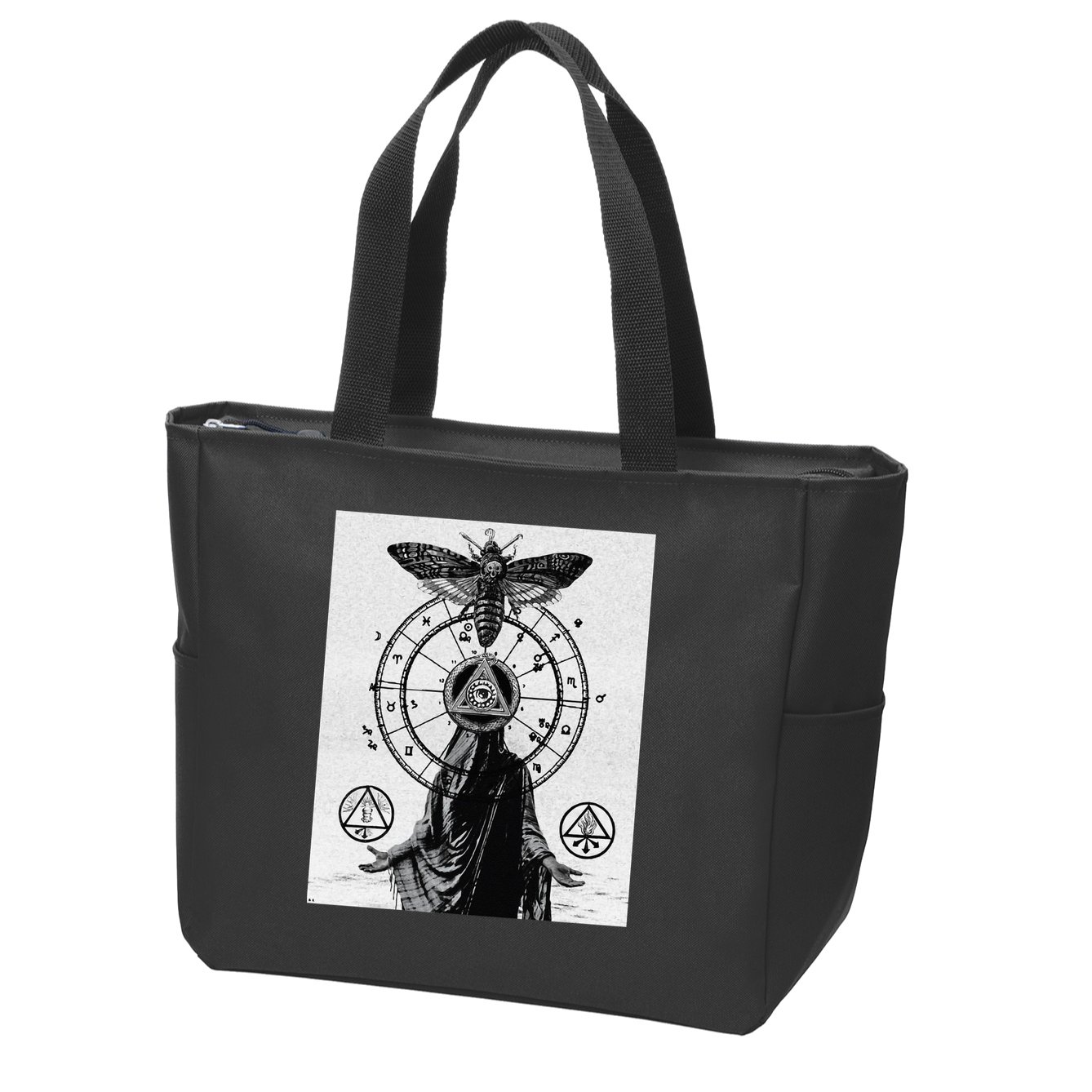 Occult Esoteric Mysticism Gothic Unholy Dark Aesthetic Goth Zip Tote Bag